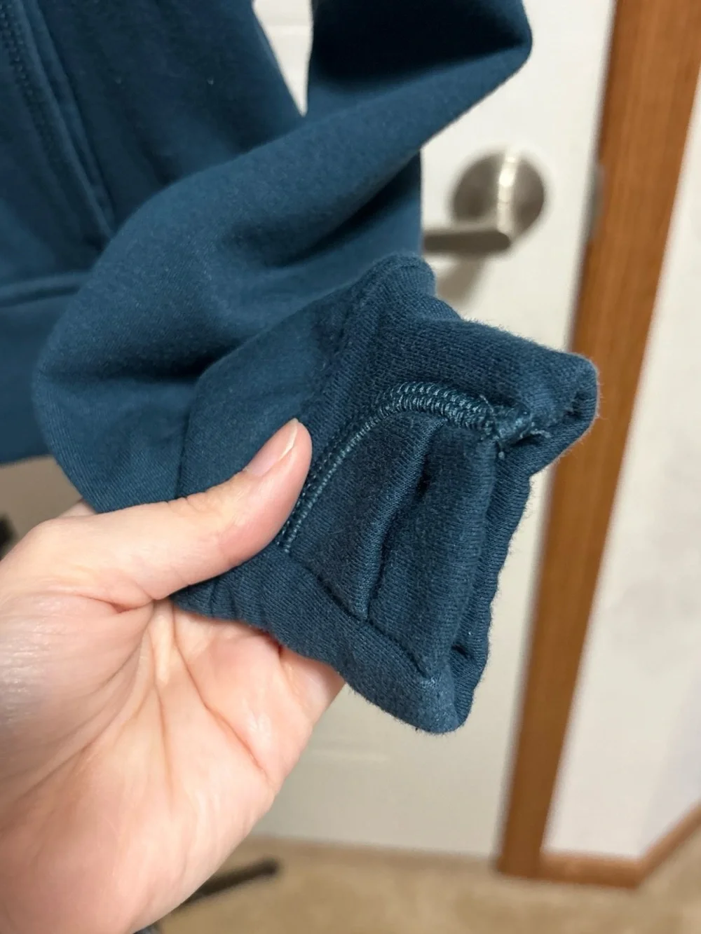 Kids Half-Zip Hooded Sweatshirt - Teal Blue